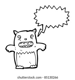 cartoon yowling cat