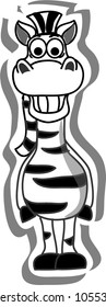 Cartoon zebra
