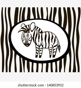 Cartoon zebra.