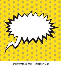 Cartoon zig zag angry speech bubble vector