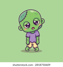 Cartoon Zombie Character Vector Illustration