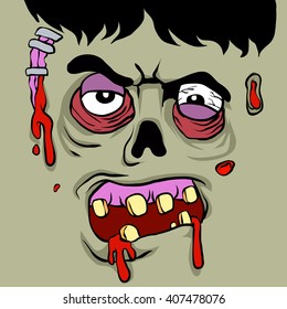 Cartoon Zombie face