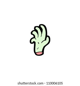 mano zombie de dibujos animados