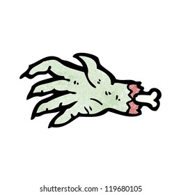 mano zombie de dibujos animados