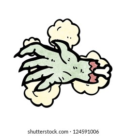 mano zombie de dibujos animados