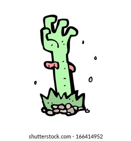 mano zombie de dibujos animados