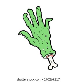 mano zombie de dibujos animados