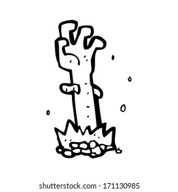 cartoon zombie hand