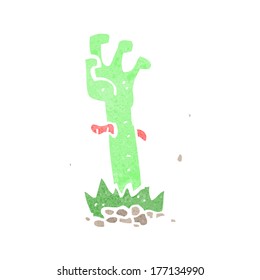mano zombie de dibujos animados