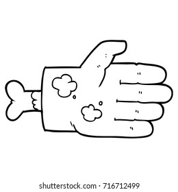 cartoon zombie hand