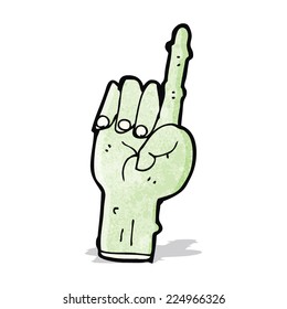 cartoon zombie hand pointing