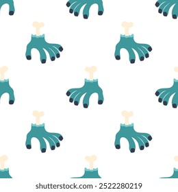 Cartoon Zombie Hand nahtloses Muster, Hintergrund für Halloween