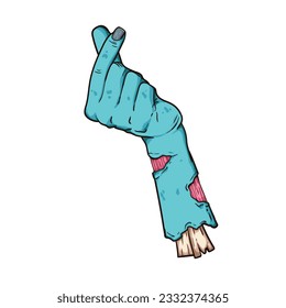 Cartoon zombie hands. Vector art illustration.