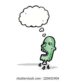 Zombie-Kopf-Cartoon