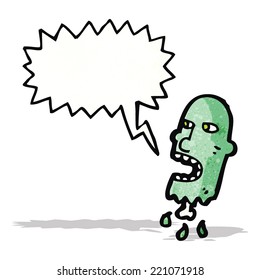 cartoon zombie; head