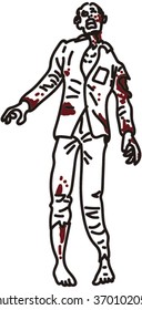Cartoon ZOmbie Isolated.