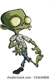 Cartoon zombie with ripped clothes Cartoon zombie with huge eyes ripped clothes