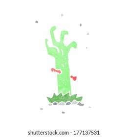 cartoon zombie rising from grave