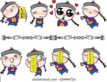 cartoon Zombie sticker set