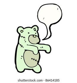 cartoon zombie teddy bear