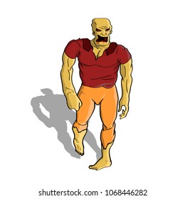 Cartoon zombie vector illustration