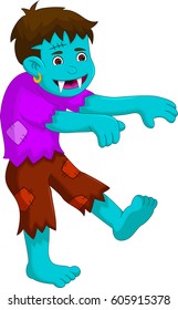 cartoon zombie walking for you design