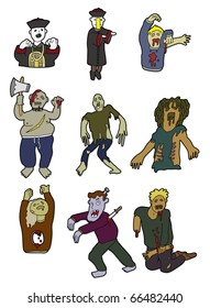 cartoon zombies
