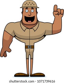 A cartoon zookeeper with an idea.
