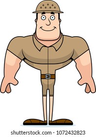 A cartoon zookeeper smiling.