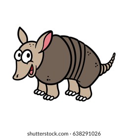 CartoonArmadilloVectorIllustration