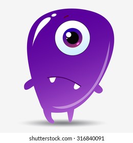 Cartoon/halloween cute monster. Vector illustration. Elements for design of postcards, flyers, banners, prints. Halloween.