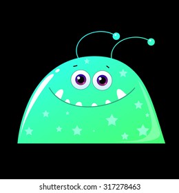Cartoon/halloween cute monster. Vector illustration. Elements for design of postcards, flyers, banners, prints. Halloween.