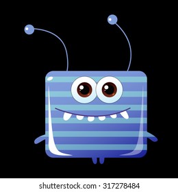 Cartoon/halloween cute monster. Vector illustration. Elements for design of postcards, flyers, banners, prints. Halloween.