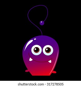 Cartoon/halloween cute monster. Vector illustration. Elements for design of postcards, flyers, banners, prints. Halloween.