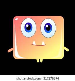 Cartoon/halloween cute monster. Vector illustration. Elements for design of postcards, flyers, banners, prints. Halloween.