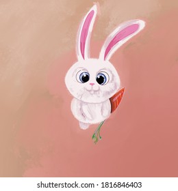 Gráficos de arte del conejo de snowball de dibujos animados