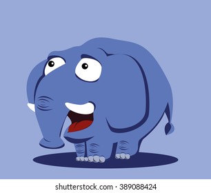 Cartooning of elephant cub