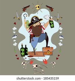 Cartooning vector illustration. Rover. Vector illustration