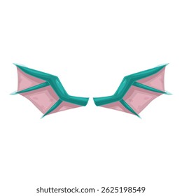 Cartoonish dragon wings spread out, creating a fantastical image
