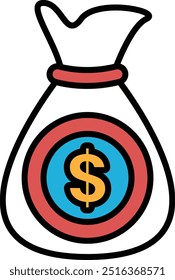 Un dibujo caricaturesco de un billete de un dólar con un fondo