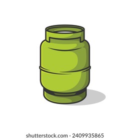 Cartoonish gas cylinder vector illustration