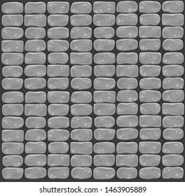 Cartoonish grey stone wall illustration background