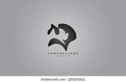 Cartoonish logo, unique, Abstract initial monogram letter alphabet logo design