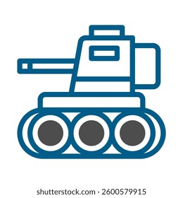 A Cartoonish Tank Icon on a White Background