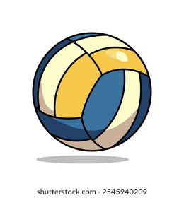 Ilustración de ícono de Vector de voleibol caricaturesco. Ilustración vectorial de diseño de concepto deportivo.