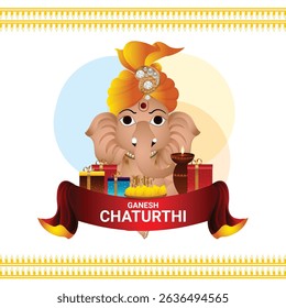 Cartoonist character of ganesha design 