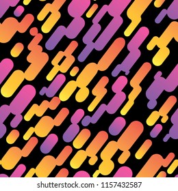 Cartoonl abstract gradient vibrant lines and dots seamless pattern for textile brending, fabric, wraping