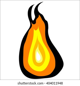 A cartoon-like fire.