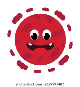 Cartoons about germs, viruses that are dangerous to health, bacteria that are harmful to health