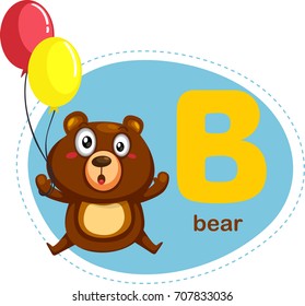 Cartoons Alphabet Letter B Bear: Vector De Stock (libre De Regalías ...